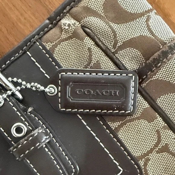 GUC Vintage Y2k Coach Signature C Jacquard canvas tote bag - Picture 3 of 10